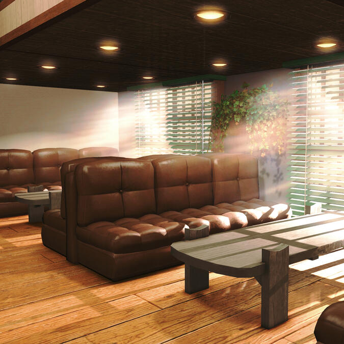 Hedge & Cement Cafe ft. seating area