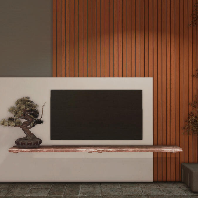 Modern Hingan ft. entertainment console