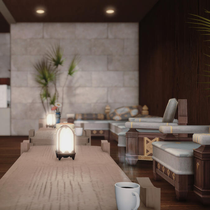 Siren's Cafe ft. seating area