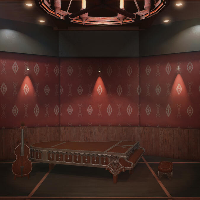 Burgundy Noir Bar ft. stage
